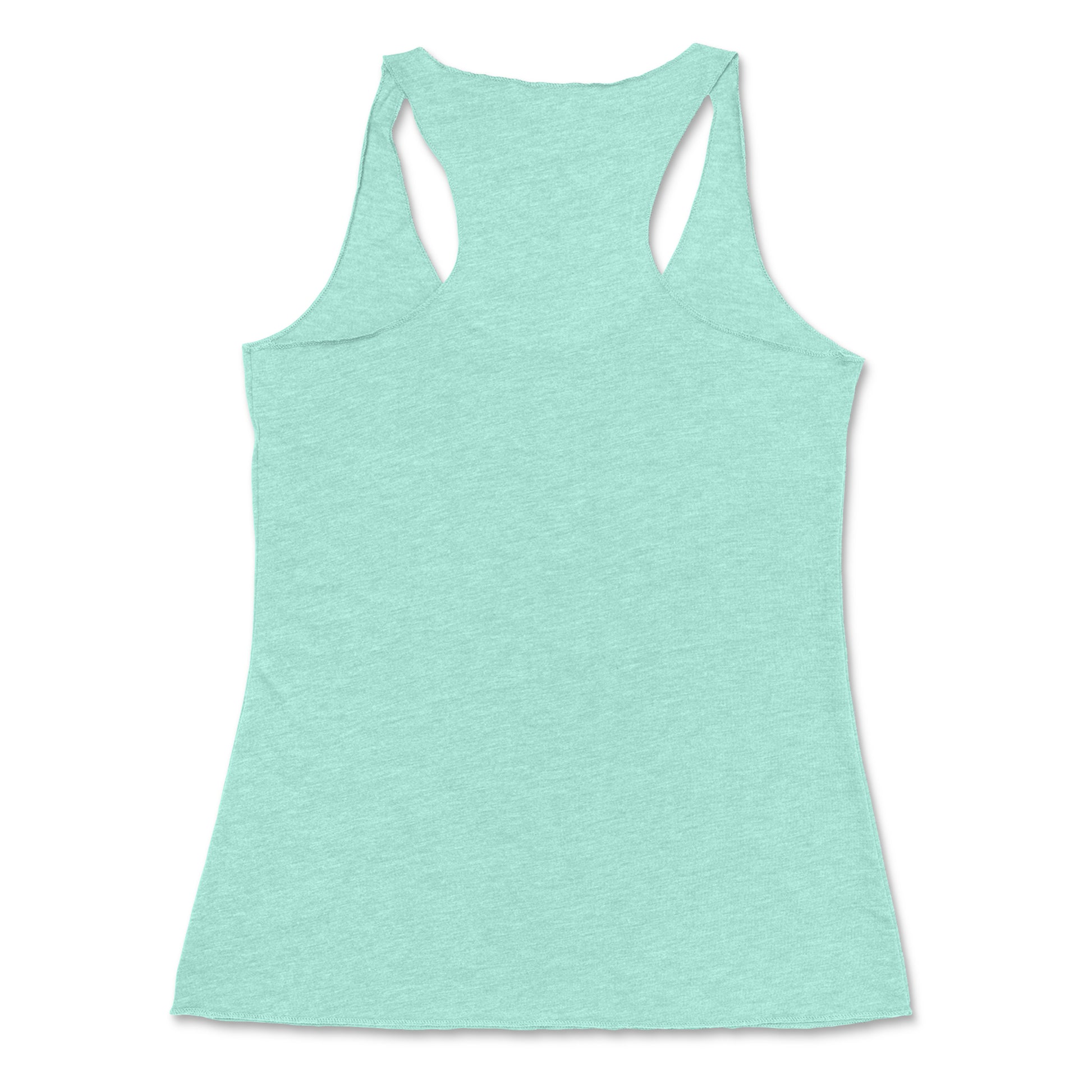 Back Mint Triblend: AI Triblend Racerback Tank in Mint Triblend - Back View

