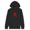 RARILETO Logo Hoodie in black, front view with timeless streetwear appeal. Rarileto