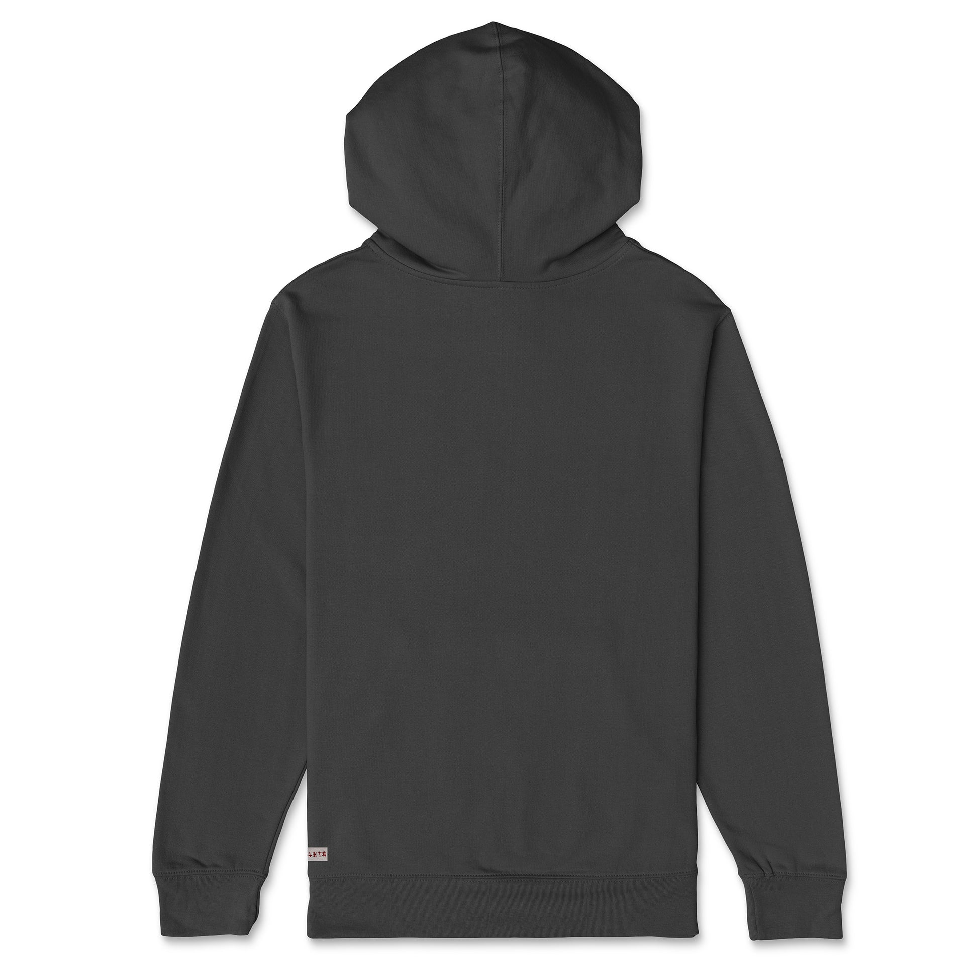 RARILETO Logo Hoodie in black, back view blending classic and modern style. Rarileto