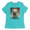 ABSTRACT CAT Crewneck Tee - Rarileto