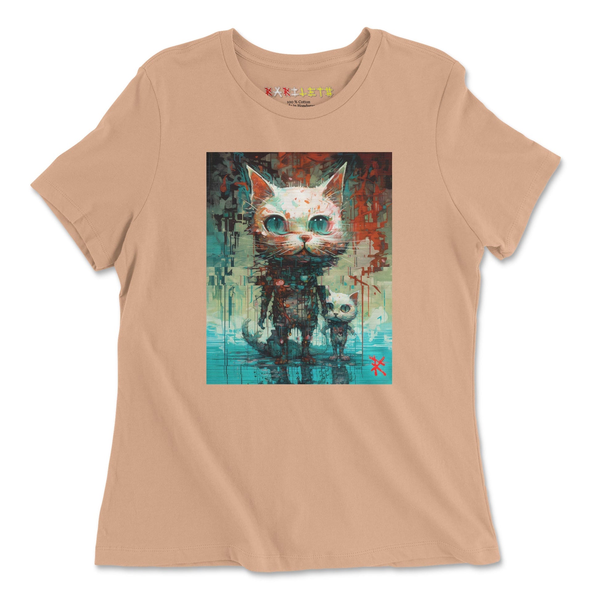 ABSTRACT CAT Crewneck Tee - Rarileto