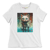 ABSTRACT CAT Crewneck Tee - Rarileto