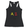 Front Solid Black Triblend: AI Triblend Racerback Tank in Solid Black Triblend - Front View

