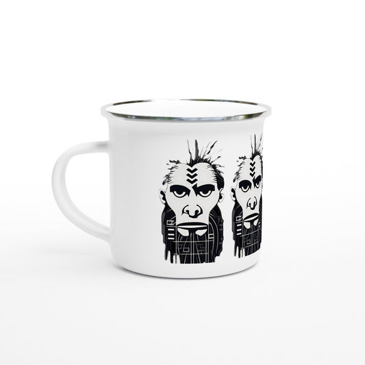 ANCIENT TRIBAL CAVEMAN Enamel Mug - Rarileto