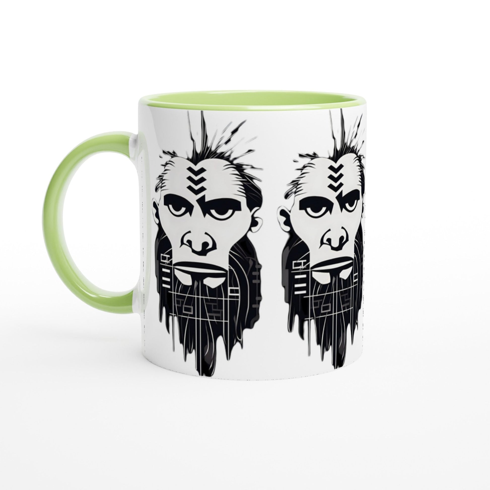 ANCIENT TRIBAL CAVEMAN Mug with Color Inside - Rarileto