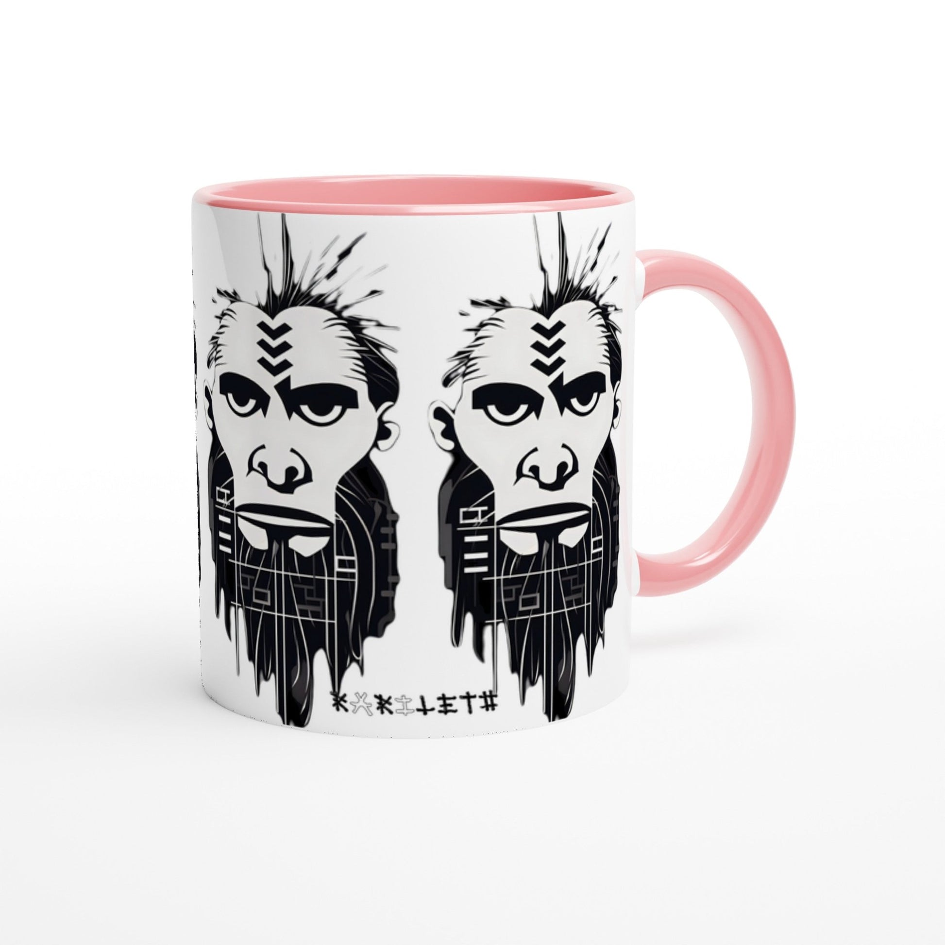 ANCIENT TRIBAL CAVEMAN Mug with Color Inside - Rarileto