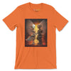 Front Orange: ANDROID ANGELS IN LOVE Premium Crewneck T-Shirt in Orange