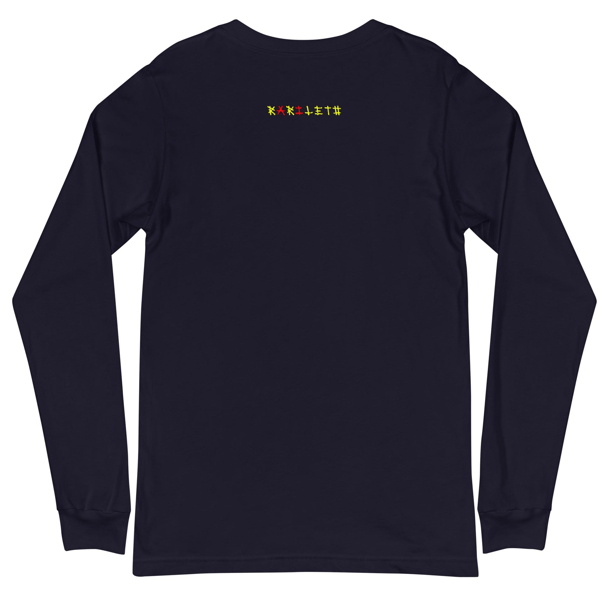 Back Navy: ANGEL ROBOTS Long Sleeve Tee in Navy - Back View