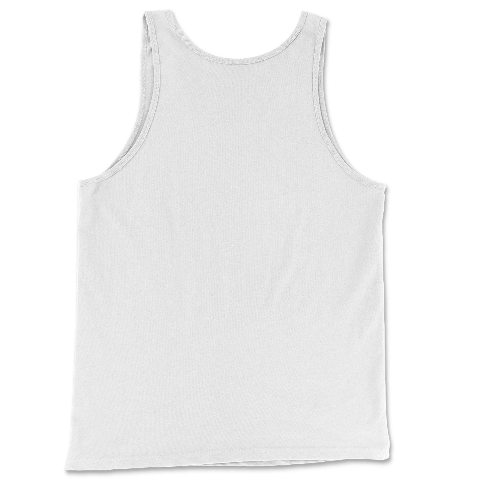 Back White: APES Tank Top in White - Back View