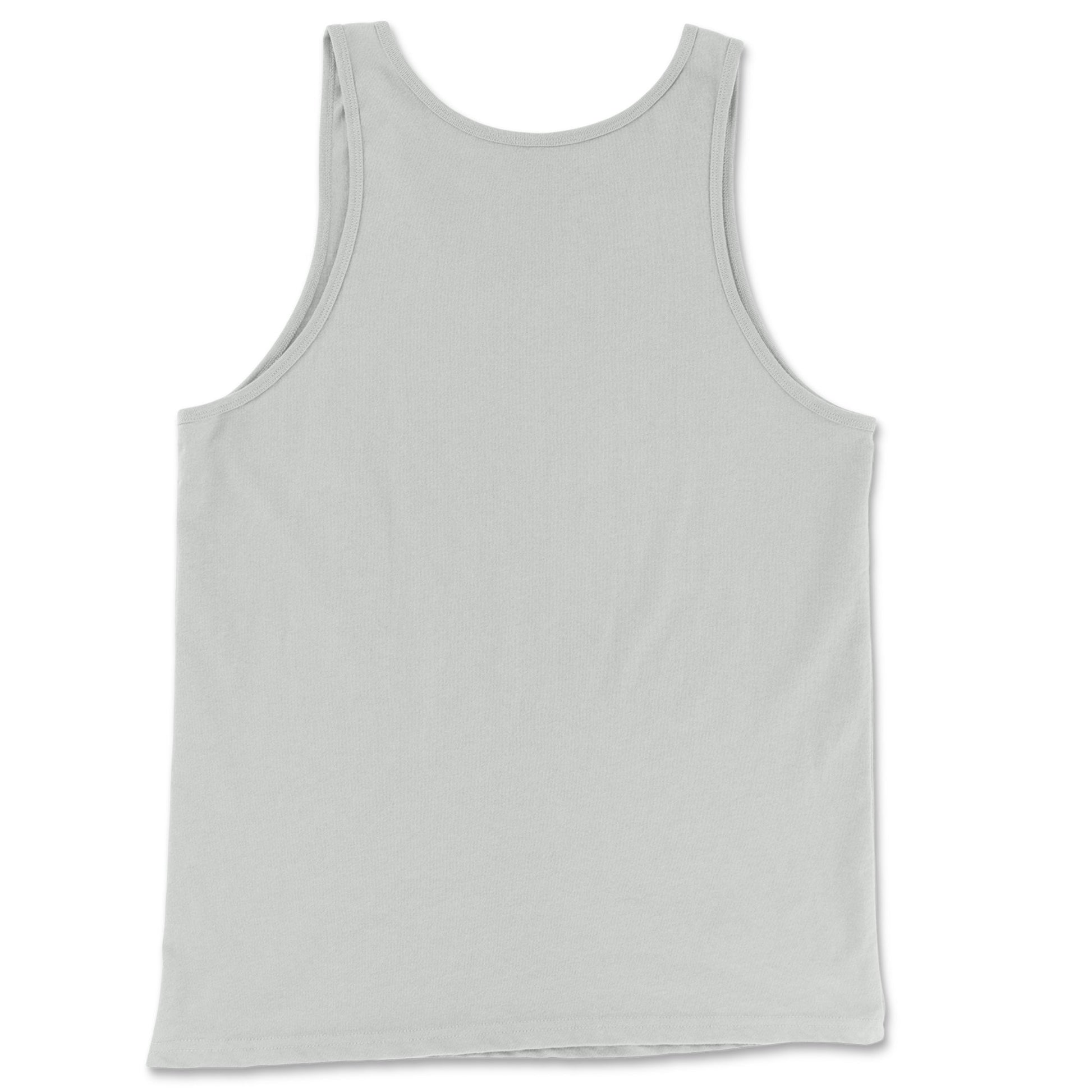 Back Silver: APES Tank Top in Silver - Back View