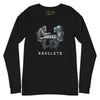 Front Black: APES VS. KINGS Long Sleeve Tee in Black - Front View