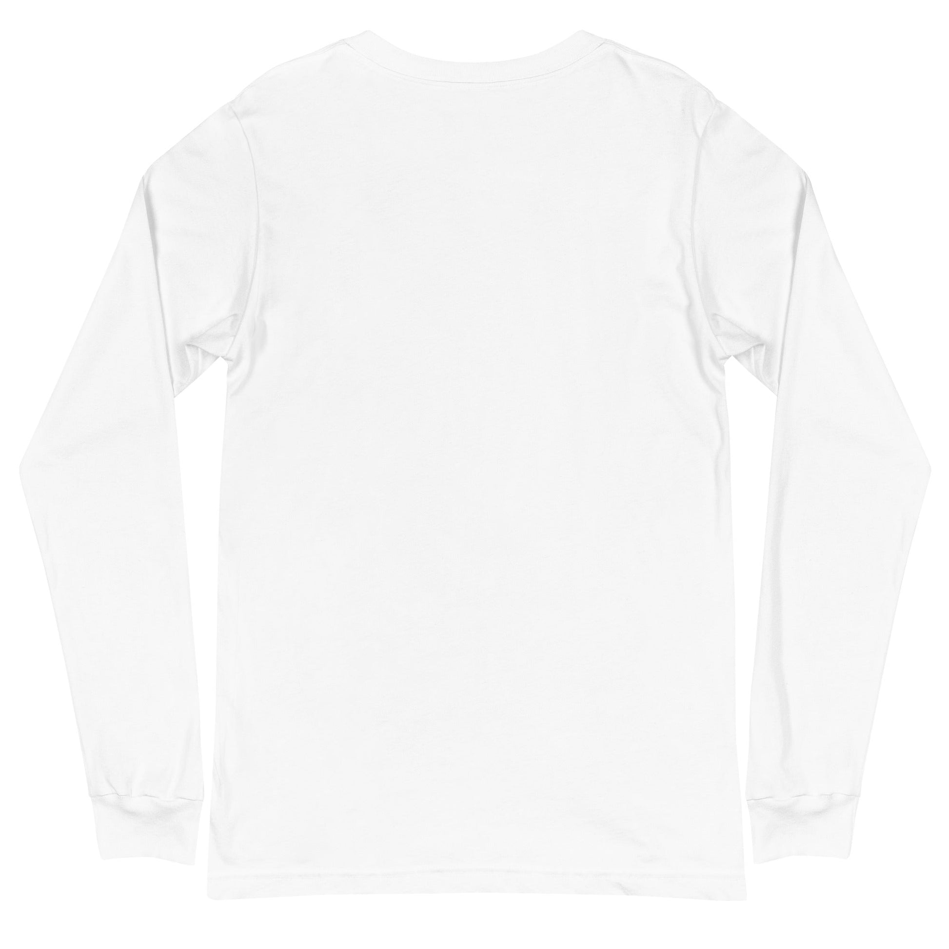 Back White: APES VS. KINGS Long Sleeve Tee in White - Back View