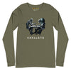 Front Military Green: APES VS. KINGS Long Sleeve Tee in Military Green - Front View