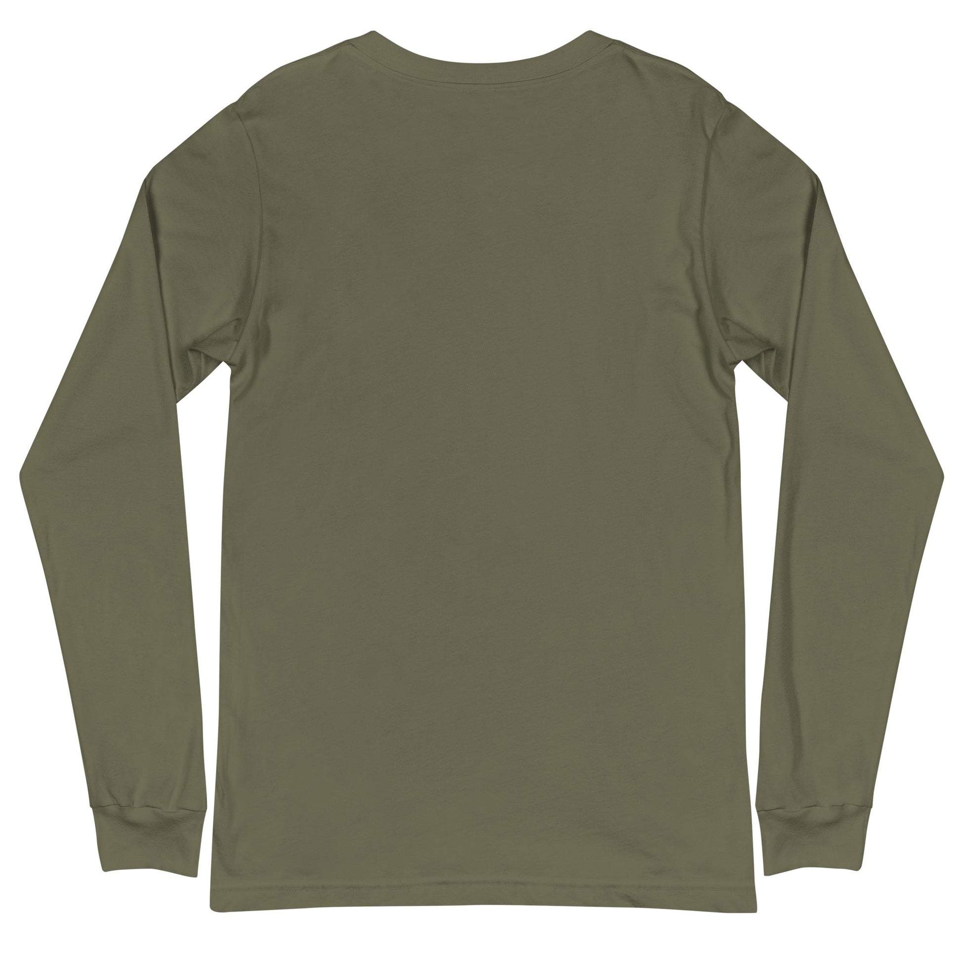 Back Military Green: APES VS. KINGS Long Sleeve Tee in Military Green - Back View