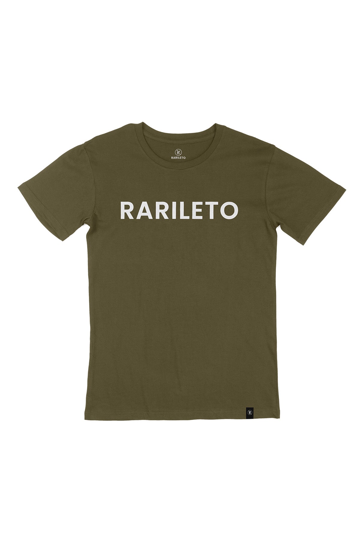 Army graphic tee front flat lay — RARILETO Logo Classic Tee