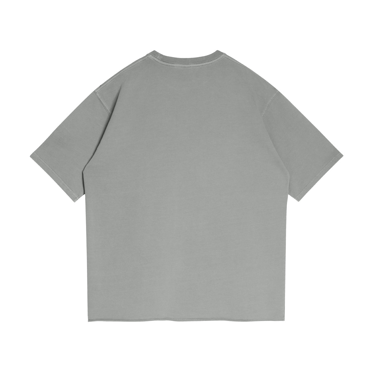 ATIEVE Unisex Faded Raw Hem T-Shirt in Light Gray - Rarileto - Back View