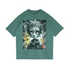 ATIEVE Unisex Faded Raw Hem T-Shirt in Vintage Green - Rarileto - Front View