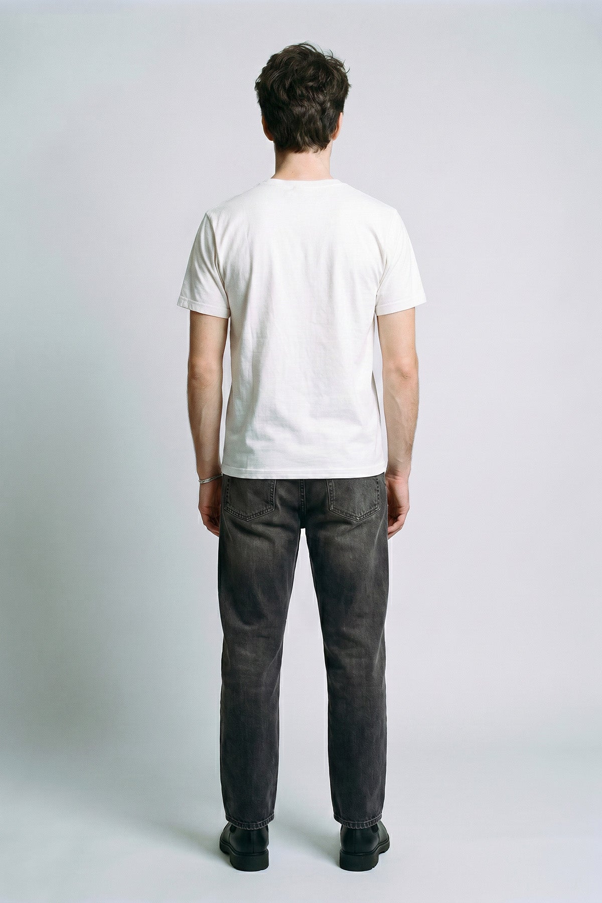 White male model back view — RARILETO Logo Classic Tee