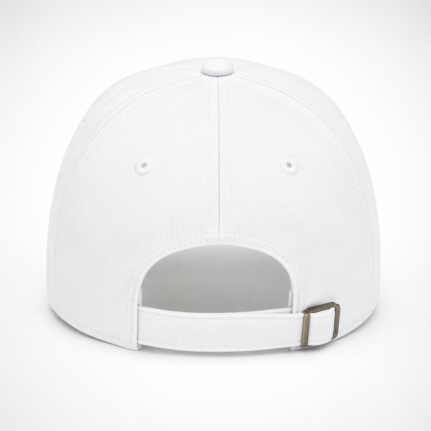 White cap back view RARILETO Wordmark Cap — Unstructured Strapback
