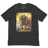 Dark Gray Heather Front View of BAROQUE ELEPHANT DESIGN Premium Crewneck T-Shirt