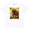 White Front View of BAROQUE ELEPHANT DESIGN Premium Crewneck T-Shirt