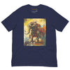 Navy Front View of BAROQUE ELEPHANT DESIGN Premium Crewneck T-Shirt