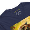 Navy Front Neck View of BAROQUE ELEPHANT DESIGN Premium Crewneck T-Shirt