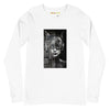 Front White: BATGIRL 2050 Long Sleeve Tee in White - Front View

