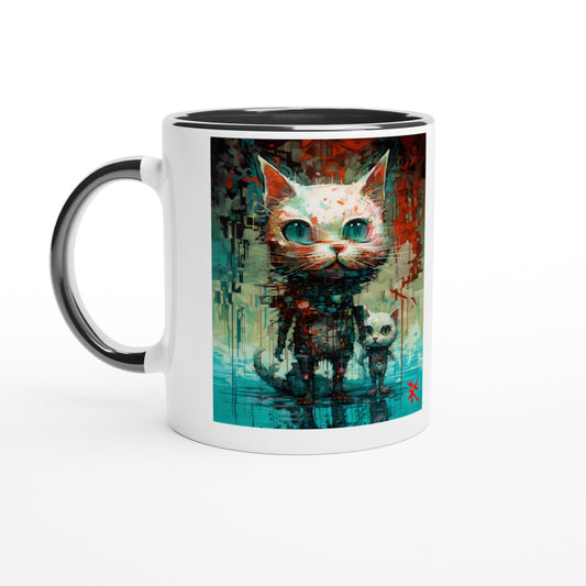BIG CAT SMALL CAT Mug with Color Inside - Rarileto