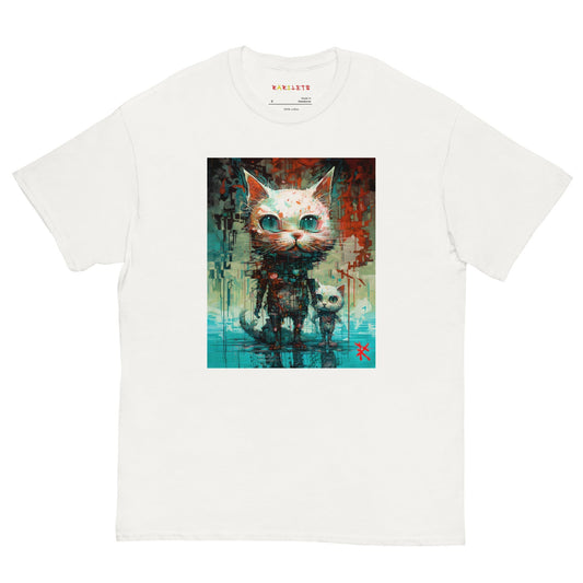 BIG & SMALL CATS Classic T-Shirt in White - Rarileto - Front View