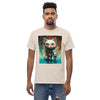 BIG & SMALL CATS Classic T-Shirt in Natural - Rarileto - Front View on Model