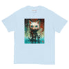 BIG & SMALL CATS Classic T-Shirt in Light Blue - Rarileto - Front View