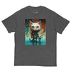 BIG & SMALL CATS Classic T-Shirt in Dark Heather - Rarileto - Front View