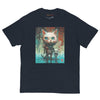 BIG & SMALL CATS Classic T-Shirt in Navy - Rarileto - Front View