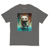 BIG & SMALL CATS Classic T-Shirt in Charcoal - Rarileto - Front View