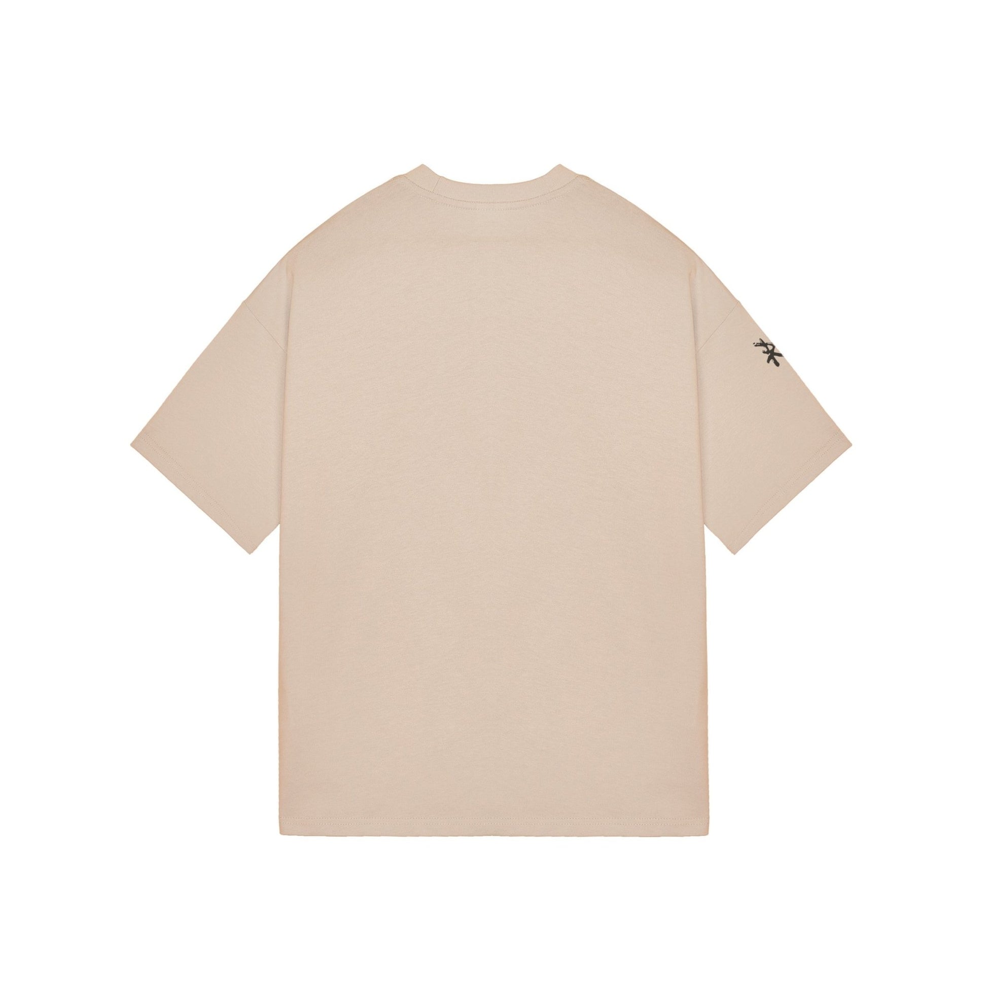 Back: BORRE Boxy T-Shirt in Light Khaki - Rarileto
