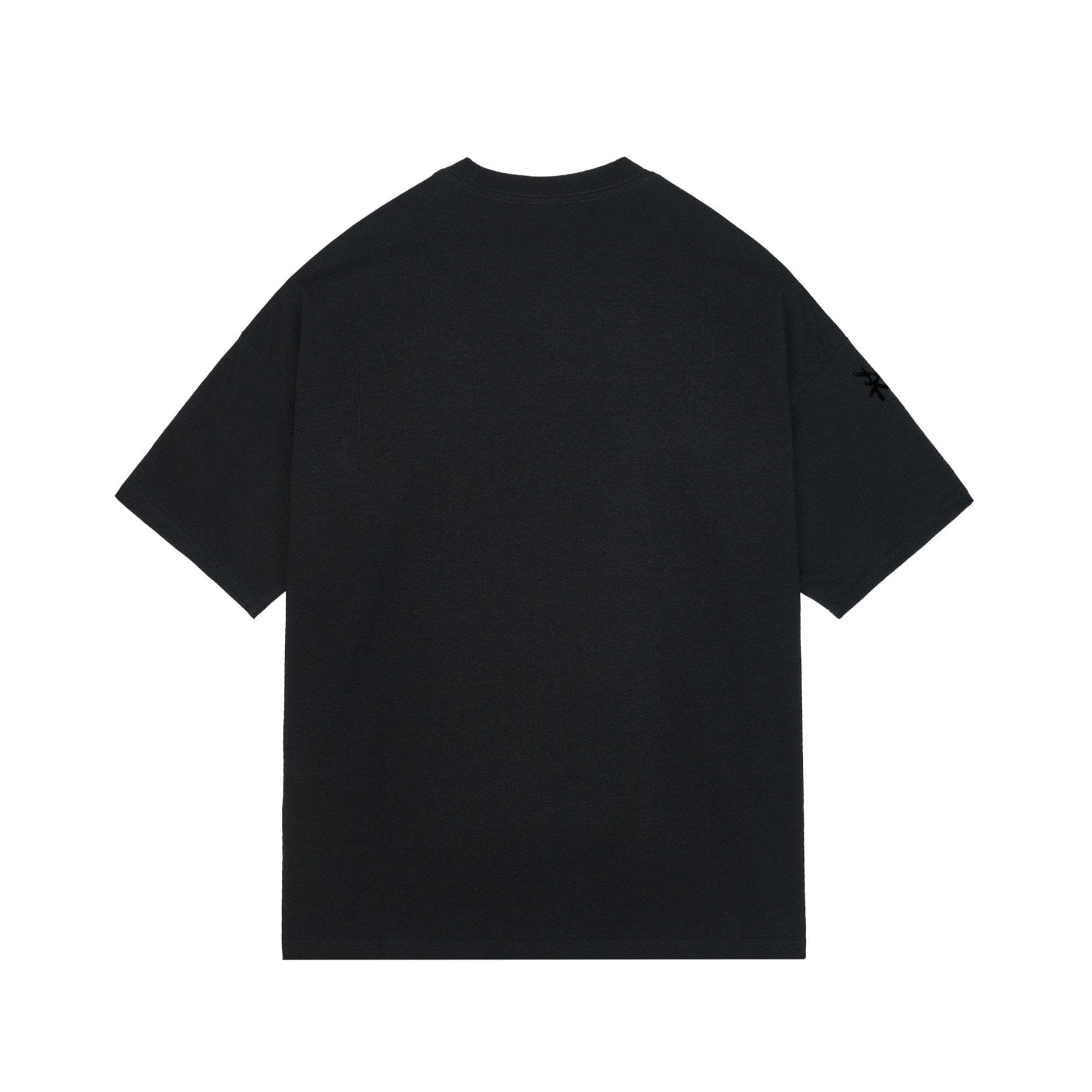 Back: BORRE Boxy T-Shirt in Black - Rarileto
