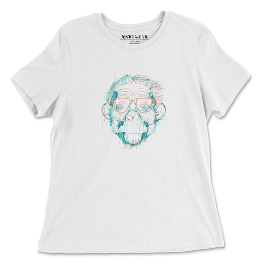 BRAINY APE Crewneck Tee - Rarileto