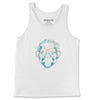 Front White: BRAINY APE Tank Top in White - Front View