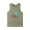 Front: BUG Longline Loose Tank in Matcha Green - Rarileto
