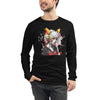 CAT COSPLAY Long Sleeve Tee in Black - Rarileto - Front View on Model