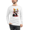 CAT COSPLAY Long Sleeve Tee in White - Rarileto - Front View on Model