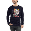 CAT COSPLAY Long Sleeve Tee in Navy - Rarileto - Front View on Model