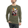 CAT COSPLAY Long Sleeve Tee in Military Green - Rarileto - Front View on Model