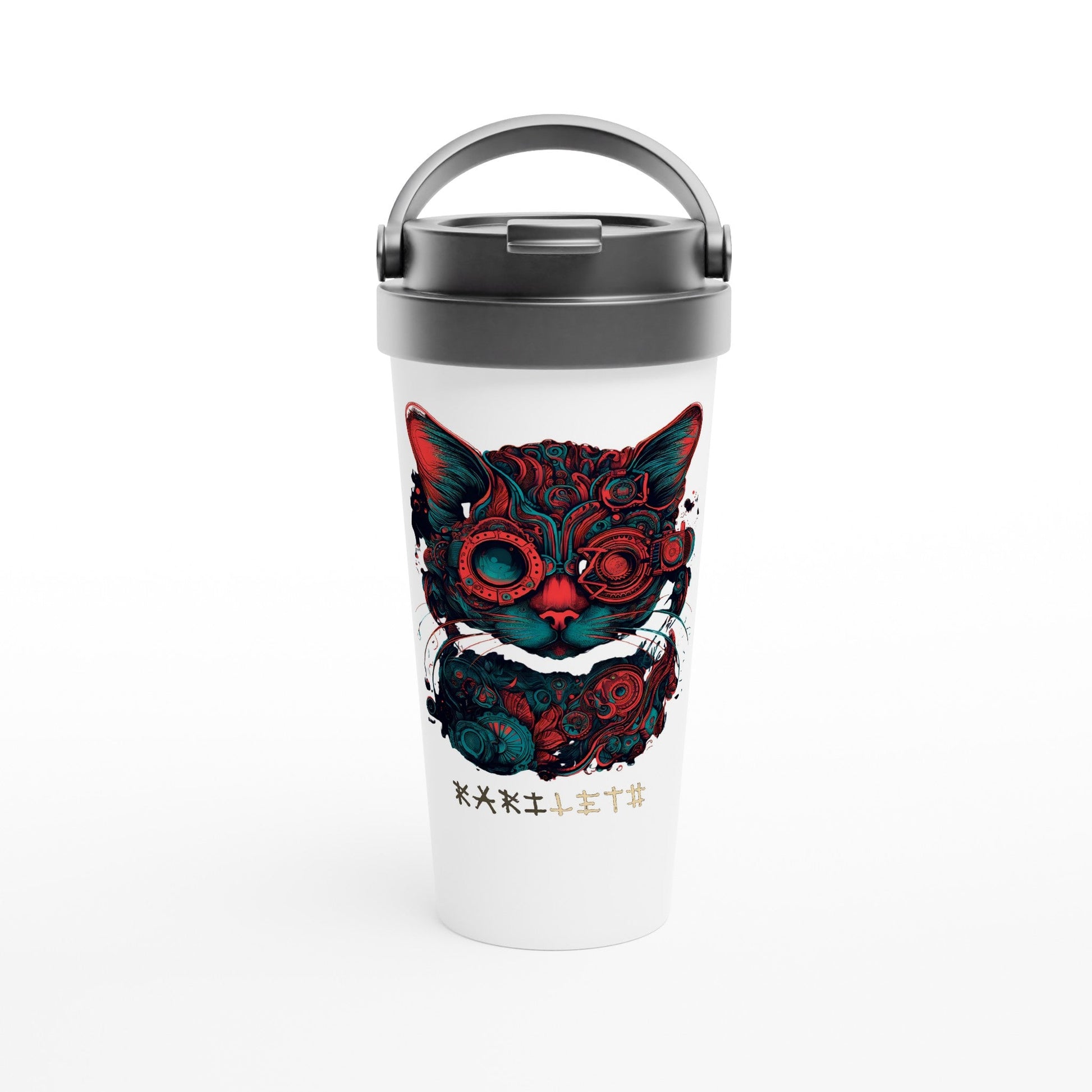 CAT CYBORG Travel Mug - Rarileto