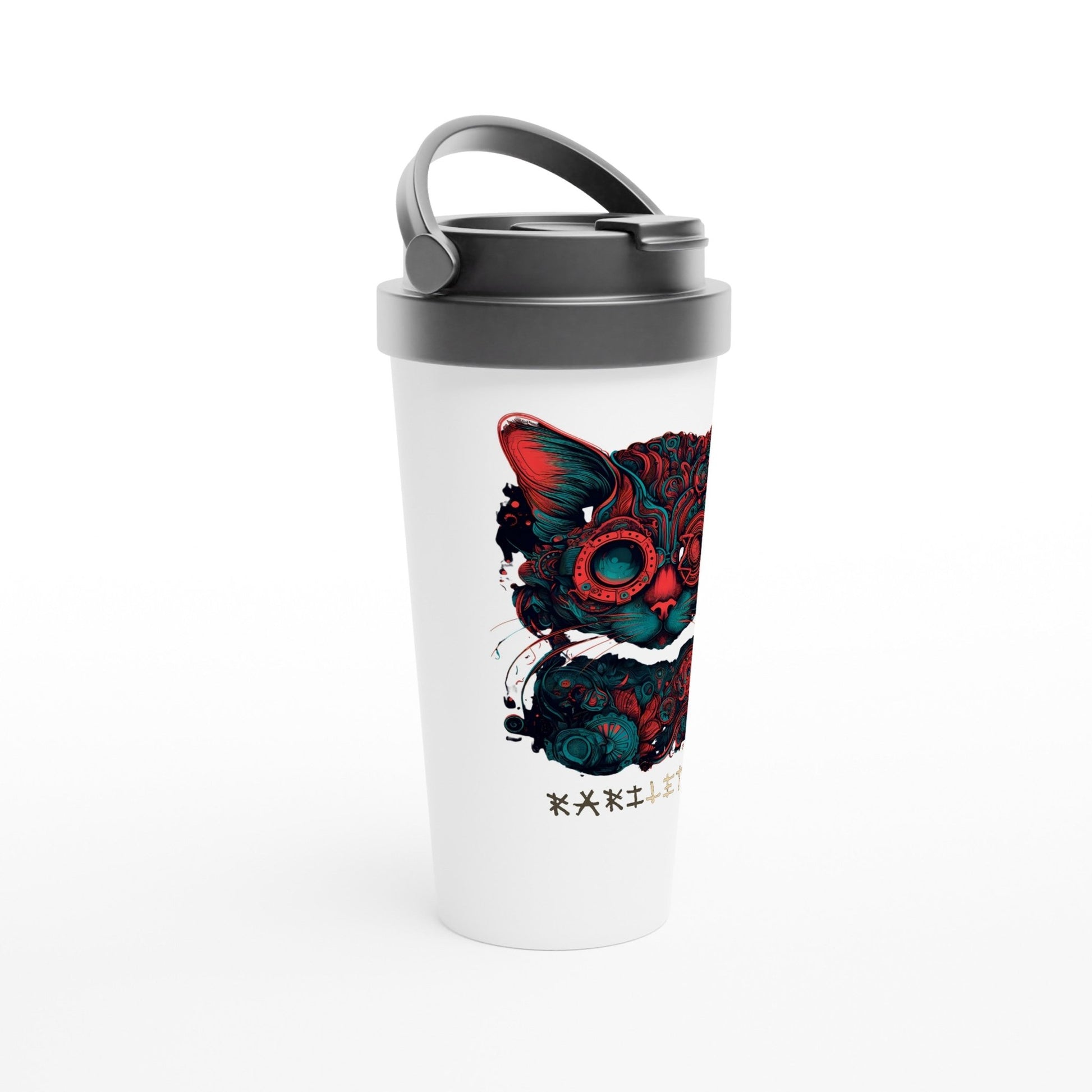 CAT CYBORG Travel Mug - Rarileto