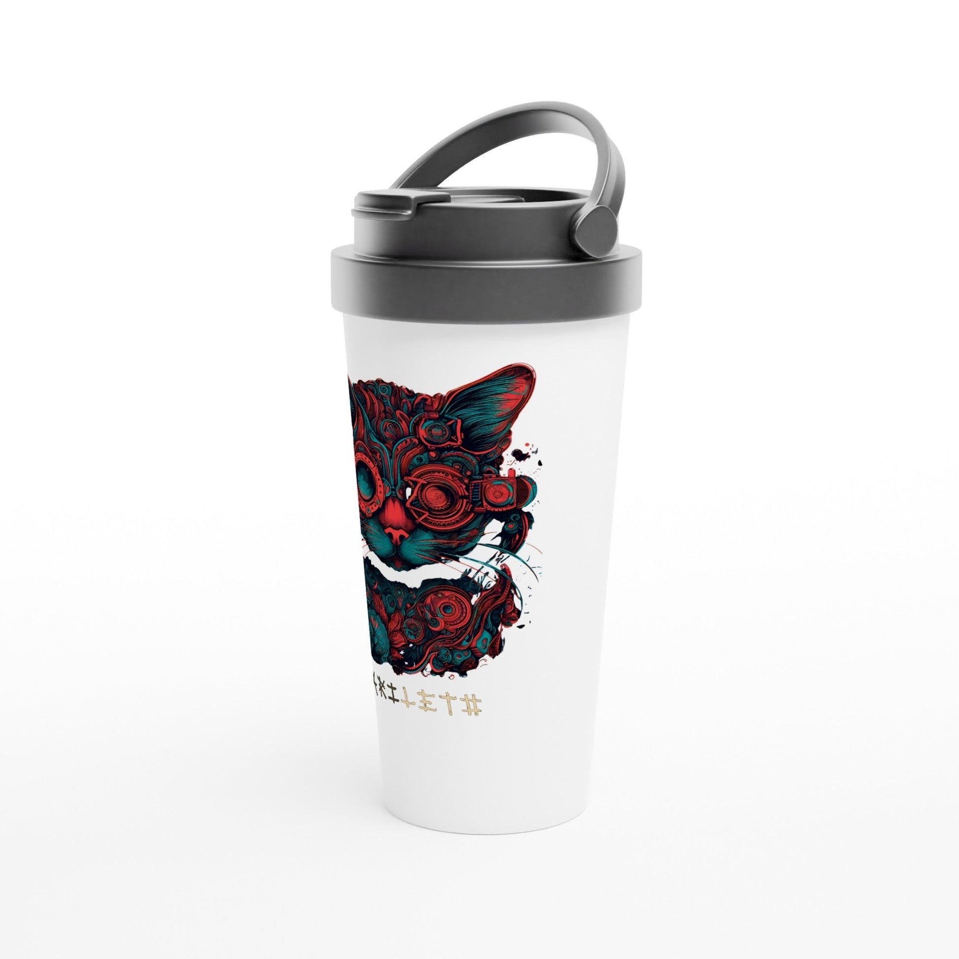 CAT CYBORG Travel Mug - Rarileto