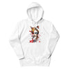 CAT GIRL Hoodie in White - Rarileto - Front View