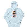 CAT GIRL Hoodie in Sky Blue - Rarileto - Front View