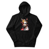 CAT GIRL Hoodie in Black - Rarileto - Front View